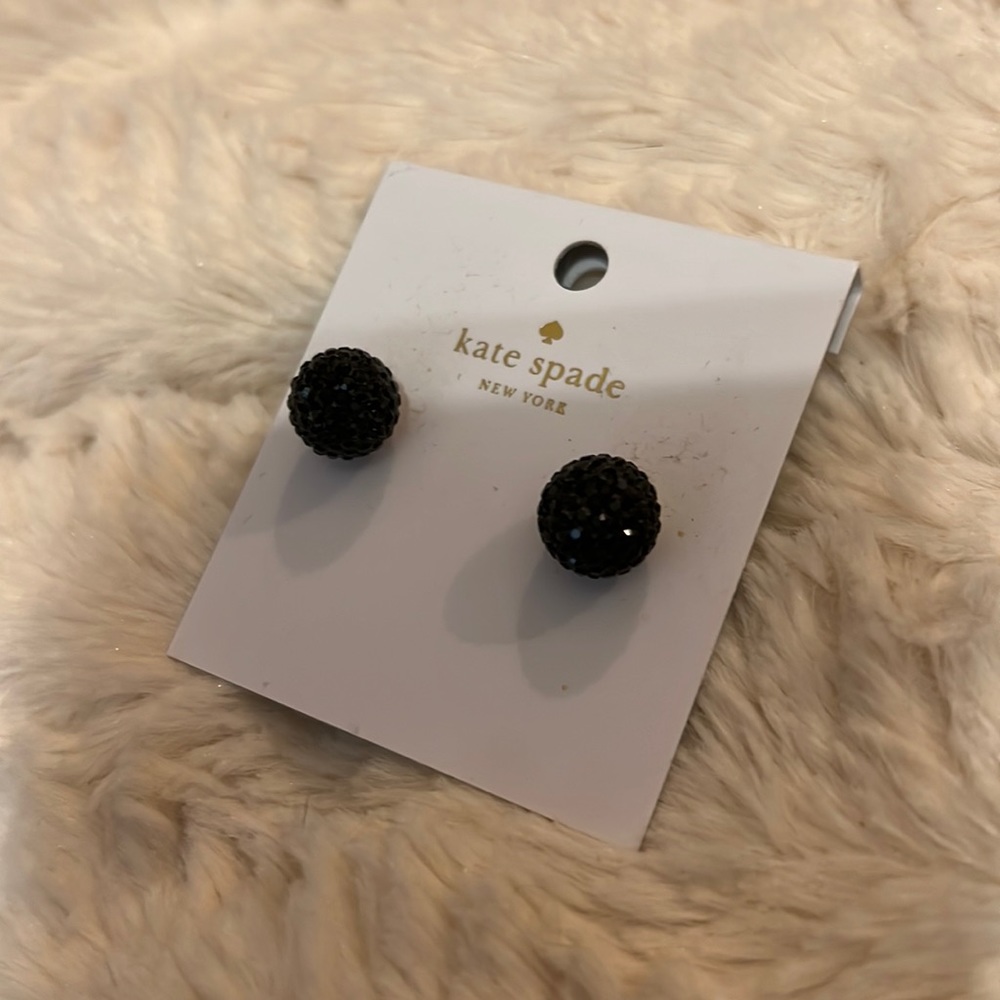 Kate Spade New York Black Sparkle NWT Earring Studs